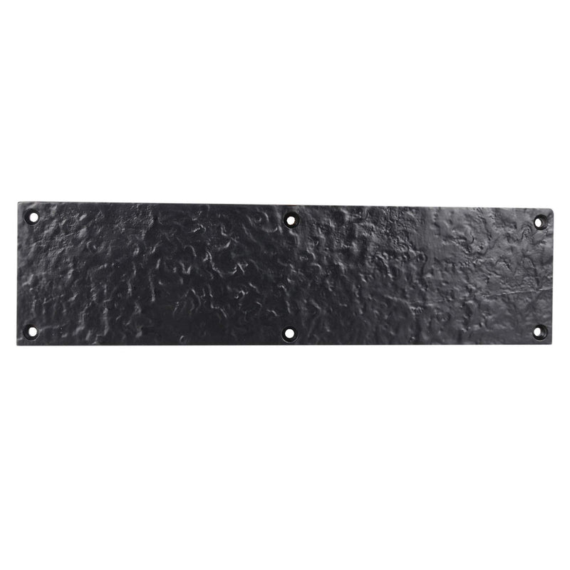 SKANDH Iron Black Powder Coated 11.5" X 3" Inch Push Plate For Door Pack of 1