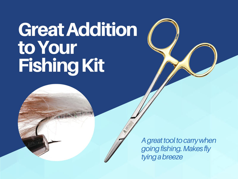 Artery Forceps Golden Straight 5 inches Mosquito Orthodontic Dental Surgical hemostat by Wise LINKERS