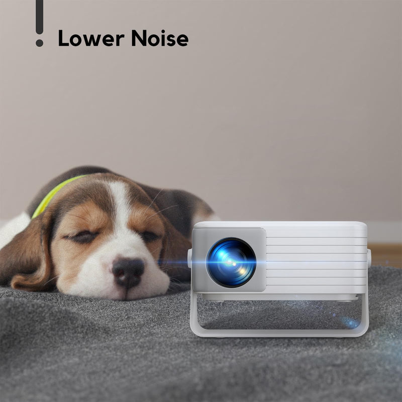 Mini Projector with WiFi and Bluetooth, AKIYO 2025 Upgraded Projector 1080P Support, 360° Rotating, Auto Keystone, Portable Projector for Home Theater/Outdoor, Compatible with iOS/Android/Laptop/PS5