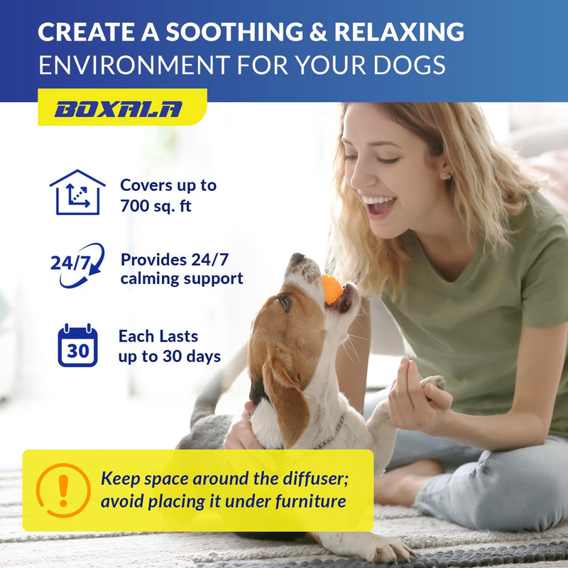 Dog Pheromones Calming Diffuser: Dog Calming Diffuser - Advanced Kit Appeasing Pheromone Diffuser for Dogs - Anxiety Relief for Dogs - Reduce Barking Aggression Fighting Stress - 2 Pack 45ml Refill 3.04 Fl Oz (Pack of 1)
