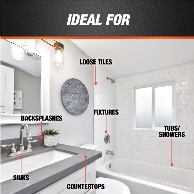 Dap 18539 Kwik Seal Plus Kitchen and Bath All-Purpose Adhesive Caulk Bisque, 5.5-Ounce
