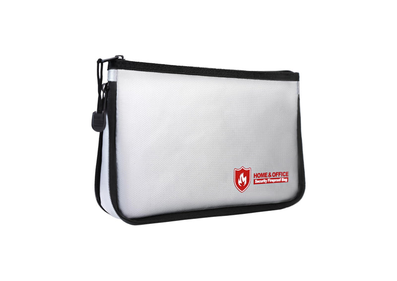 Fireproof Document Bag(3000℉),Waterproof Fireproof Money Bag for Cash with Zipper, Important Document Storage Organizer for Valuables, Legal Documents Safe（18”x 11”）