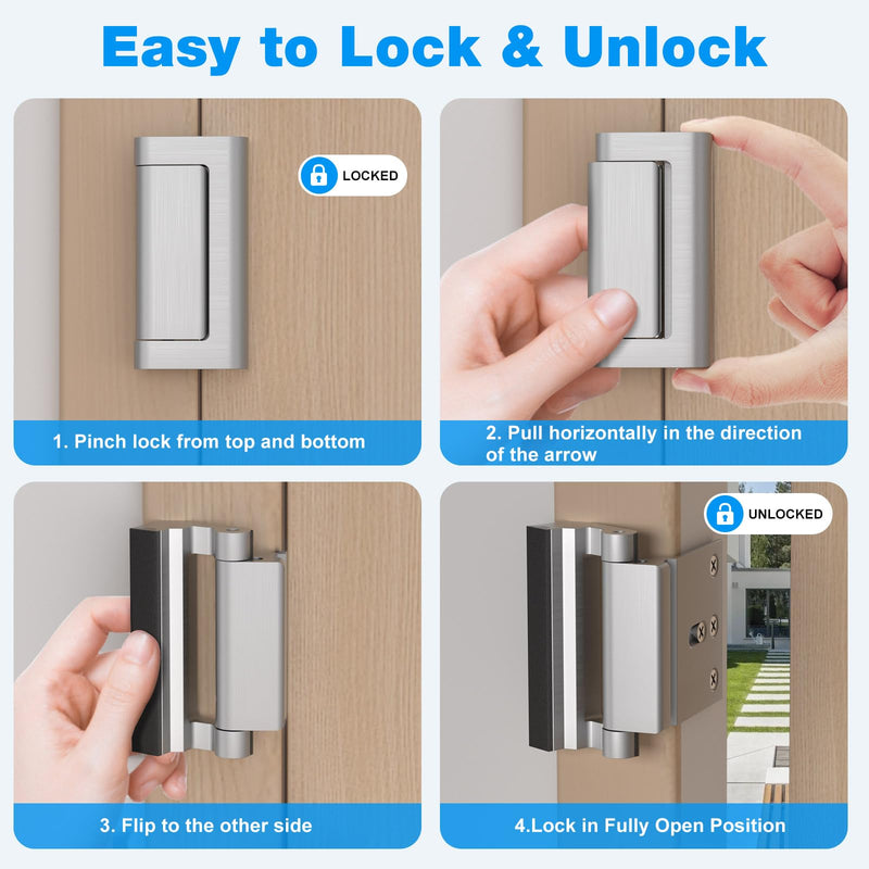 Safety Home Door Lock for Door Safety Locks from Inside -2 Pack | Security Door Lock