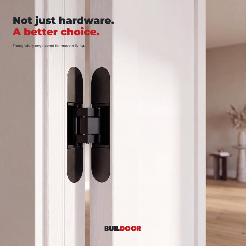 INVIS G60 Hidden Door Hinge, Concealed, Invisible (Matte Black) Matte Black