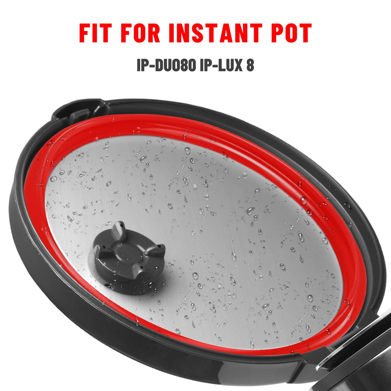 Mocoosy Silicone Sealing Ring for InstaPot 8 qt, Insta Pot Seals Replacement Gasket 8 Quart Insta Pot O-Rings, BPA-Free, Food-Grade Silicone, Insta Pot Accessories for Instant Pot IP-DUO80 IP-LUX 8 Red & Black & Clear