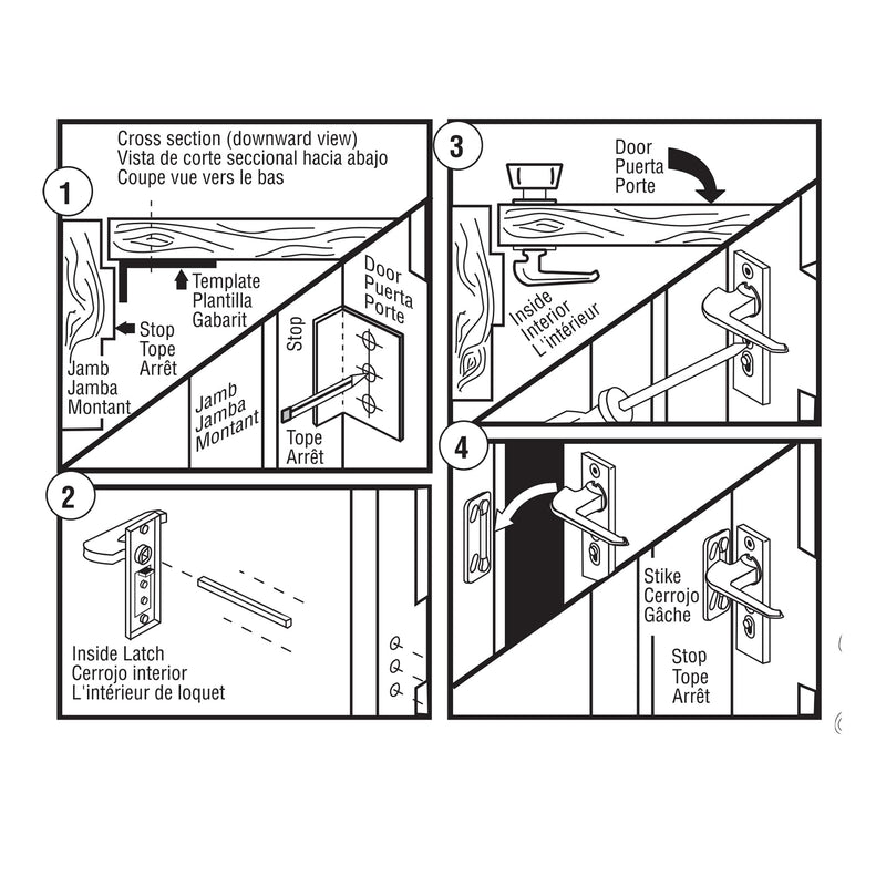 Prime-Line K 5121 Tulip Knob Latch, 1-3/4 In. Mounting Holes, White (Single Pack)