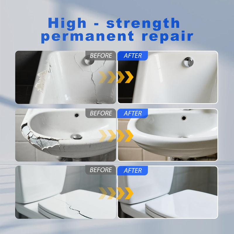 Tub Repair kit White，Great for Porcelain Sink,Ceramic,Marine Fiberglass Shower,Acrylic Bathtub Patch chip,Erase a Hole,Toilet refinishing,high Strength Small Hole Grout Chip Repair Caulk,5.28oz (3) 3