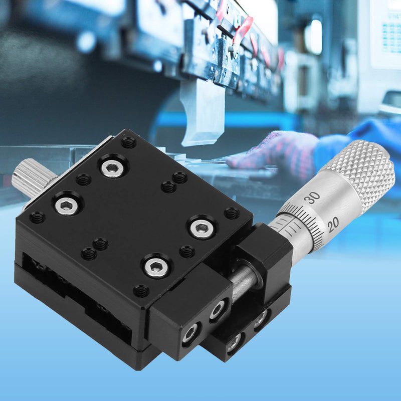 Walfront SEMX25-AS X Micrometer Linear Stages Manual Precision Linear Stage 25 * 25mm Fine-Tuning Cross Roller, Knives and Accessories