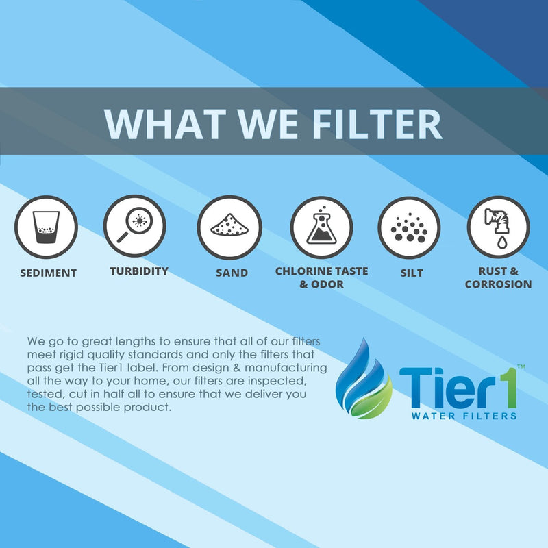 Tier1 Replacement for 41407002 Pura, Hydrotech and Aquaflo 5 Micron Quick Change Carbon Block Water Filter