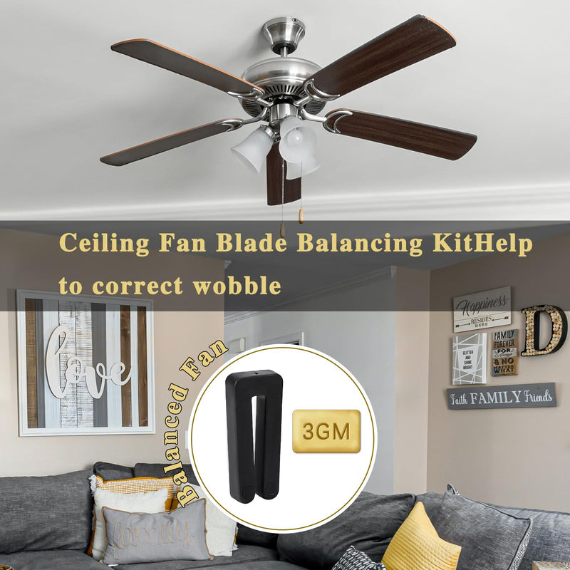 8PCS Ceiling Fan Blade Balancing Kit Including Fan Balancing Clips and 6pcs Metal Self-Adhesive 3G Weight Practical Fan Balance Kit for Ceiling Fan Weight Balancing 2pcs