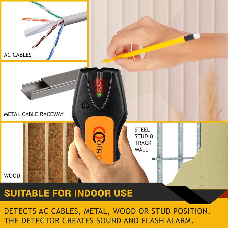 Stud Finder & Multifunction Device (Laser Level line, Leveler, Metric Ruler) - Stud Finder Wall Scanner With Laser Level Can Be Used as Pictures Hanging Tool and Ruler With Stud Finder