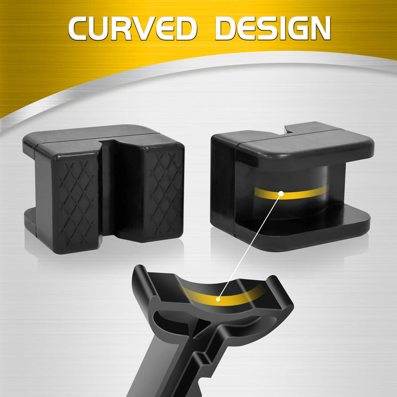 TONDA Jack Stand Pads, Universal Rubber Jack Pad Adapter, Rail Pinch welds Protector, 2 Pack