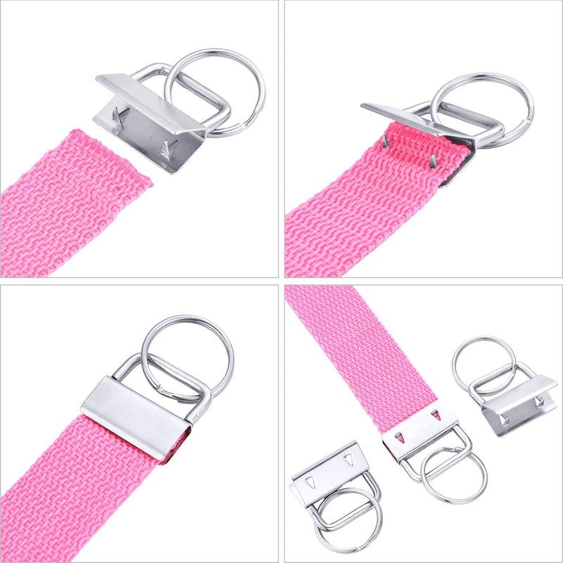 42Sets 1" Key Fob Hardware - 3 Colors 1" Key Fob Key-chain Perfect with 1Pcs Key Fob Glass Running Pliers for Key Fob Wristlets Install