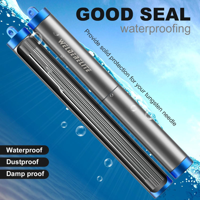 Blue Tungsten Electrode 3/32" with Storage Bucket for Blue Tungsten Rods 3/32"