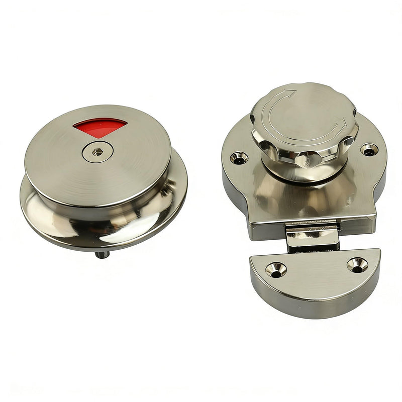 Stainless Steel Public Restroom Lock,Bathroom Door Bolt Indicator Vacant/Occupied Keyless Door Latch Vacant Engaged for Toilet Restroom Bathroom Door Lock Indicator（Silver ）