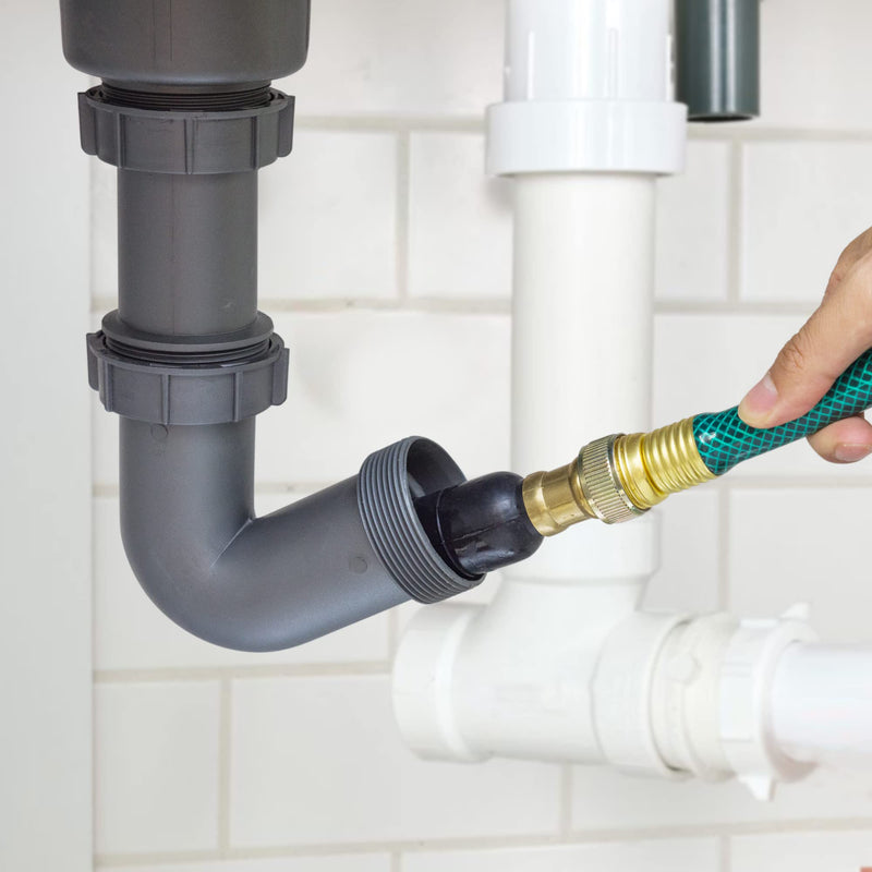 DURATECH Drain Bladder, Medium Drain Cleaning Bladder, Fits 1-1/2" to 3" Drain Pipes, Unclogs Stubborn Blockages in Kitchen Sinks, bathtubs, Showers, and Main drains