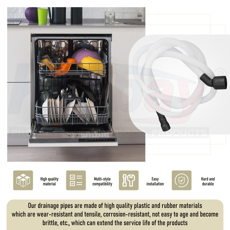 807117001 Dishwasher Drain Hose Compatible with Frigidaire & Electrolux Dishwashers, Replaces AP5806794 PS9494138