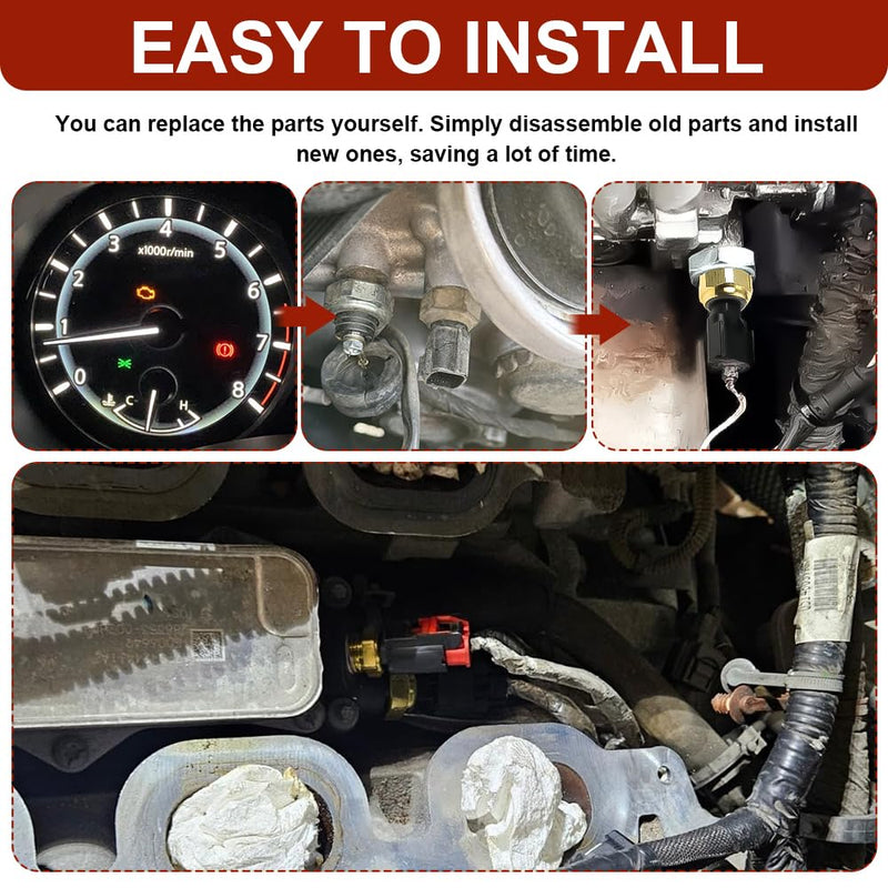 Engine Oil Pressure Sensor Sender Switch, Oil Sending Unit, Automotive Replacement Transmission Pressure Switch, Car Accessories for Chrysler Dodge Jeep Ram, Replace OEM#5149064AA 5149062AA