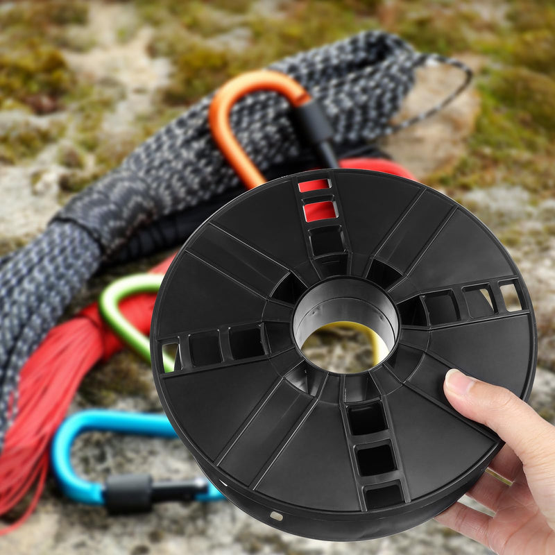 Extension Cord Storage Reel, Plastic Wire Spool Black Small Wire Reel, Small Cable Spool Cord Reel for Camping Caravan Or Motorhome