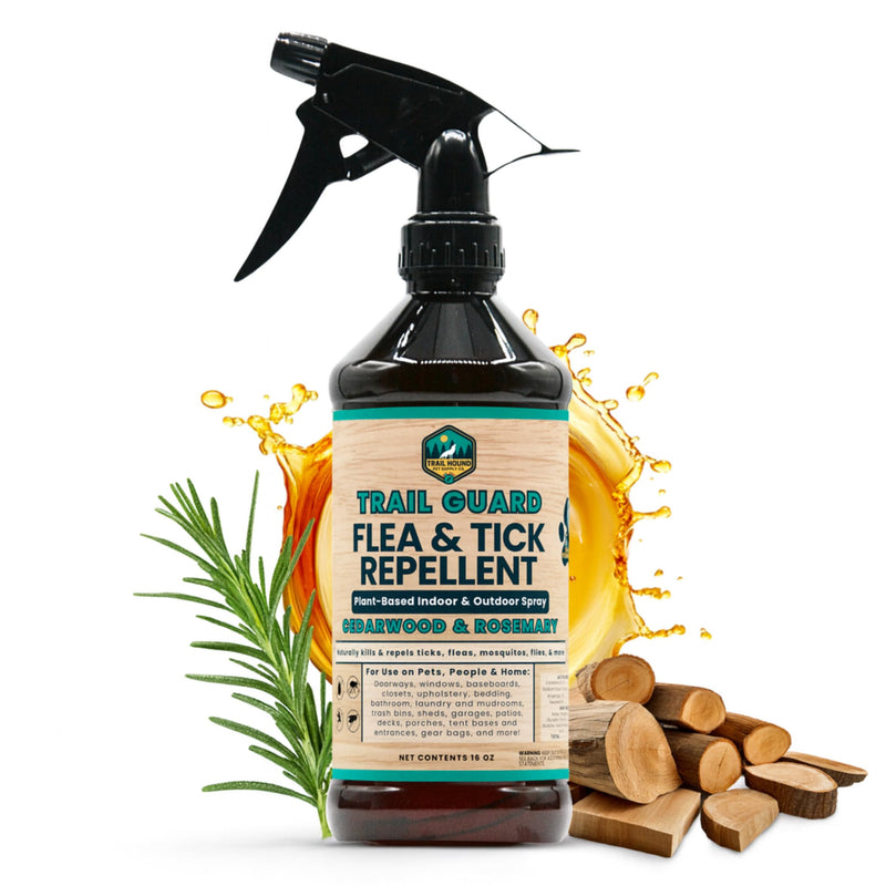 Trail Guard Natural Extra Strength Insect, Flea and Tick Spray for Dogs, Cats, People & Home (16oz, Cedarwood & Rosemary) 1 Pack 16oz