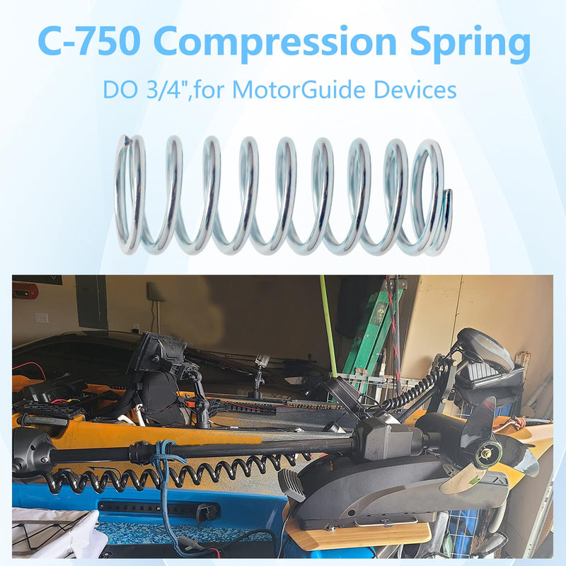 C-750 Compression Spring,OD 3/4" X Length 2" (3 Pack)