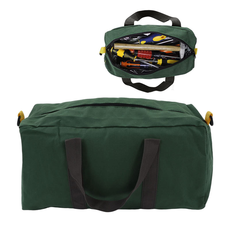 Fdit Hand Tool Storage Bag, Heavy Duty Large Capacity, Wide Mouth Portable, Wearable Material, 18 in, for Wrenches, Electrician