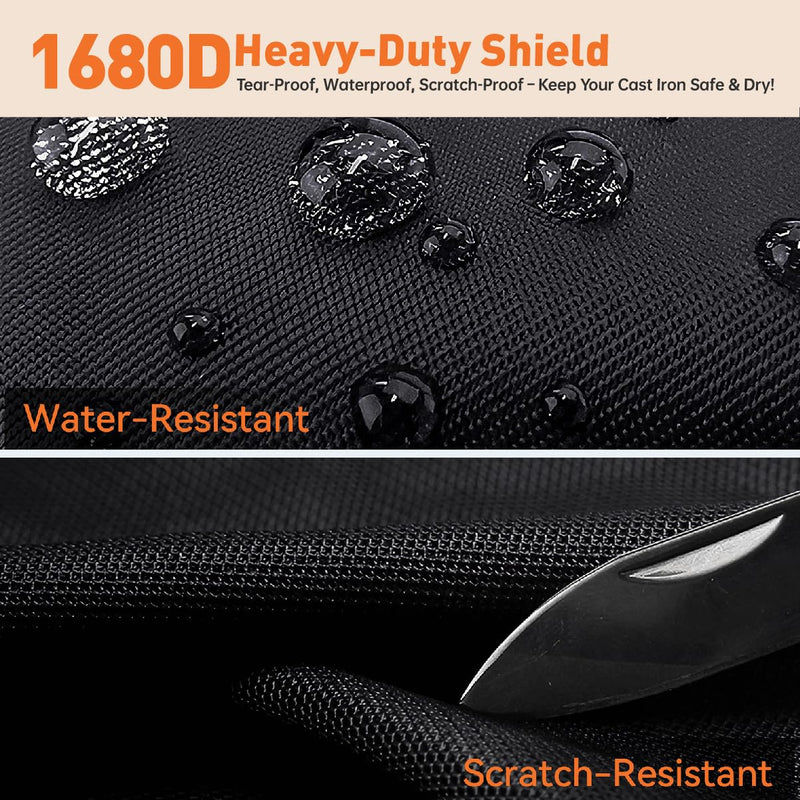 Heavy Duty Griddle Carry Bag for Lodge Double Play Reversible Cast Griddle 17" L x 1.4" W x 9.8" H