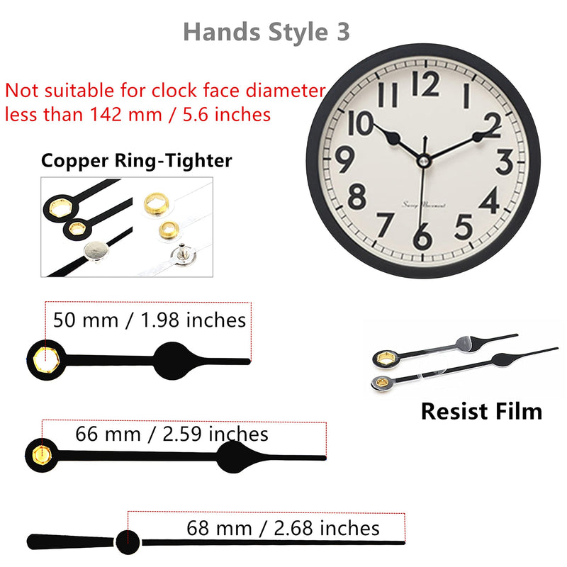 Youngtown 12888 Pendulum Type Movement Step Clock Accessory Quartz DIY Movement Kits,1/2 Inch Maximum Dial Thickness, 9/10 Inch Total Shaft Length.