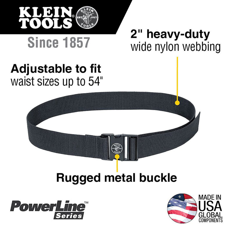 Klein Tools 5242 Tool Pouch and Klein Tools 5705 Powerline Web Work Belt