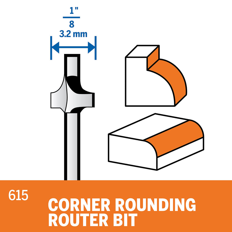 Dremel 615 1/8" Piloted Corner Rounding Routing Bit