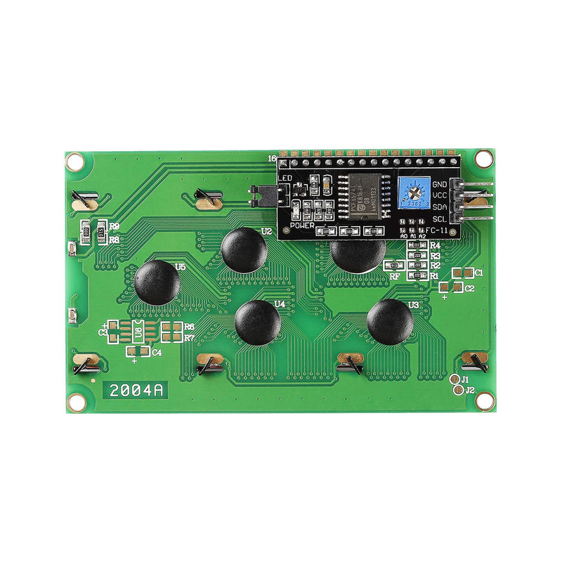 SunFounder IIC I2C TWI Serial 2004 20x4 LCD Module Shield Compatible with Arduino R3 MEGA (IIC 2004) LCD2004 & I2C (1Pack)
