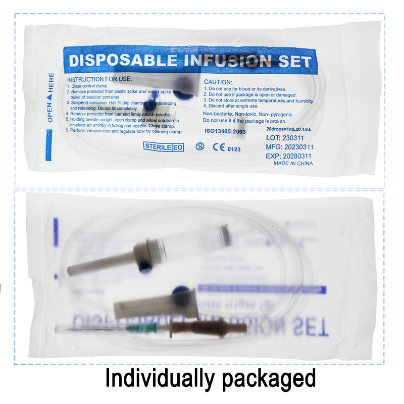 13PCS IV Extension Set, I.V Tubing,Sterile Individual Packaging for Lab and Pets Veterinary