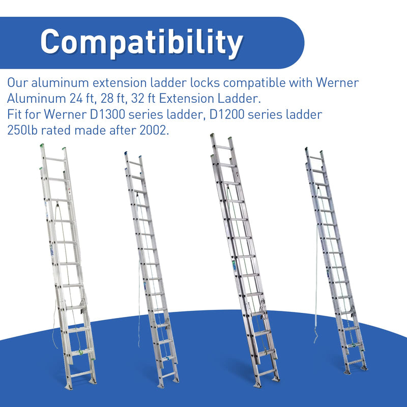 Extension Ladder Locks Fits for Werner 28-11 Rung Lock Kit, Extension Ladder Replacement Parts for Werner Aluminum Fiberglass 24ft,28ft,32ft Extension Ladders