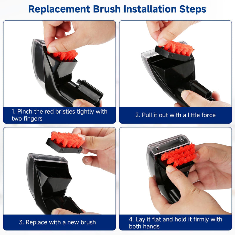 1400B 3353 Machine Attachments Parts for Bissell Little Green Multi-Purpose Portable Carpet Cleaner 1400B 3353 1425 1400W 1400 2458 Series, 3" Tough Stain Brush Tool for Carpet Cleaners Black-1+4