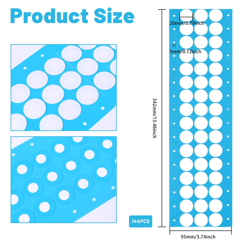 CHGCRAFT 144Pcs Synthetic Filter Paper Stickers 20mm 0.22 µm Filter Patch Sticker Disc Adhesive Filter Patch Sticker Wide Mouth Filter Paper for Mushroom Cultivation Jar Lids Mason Jars