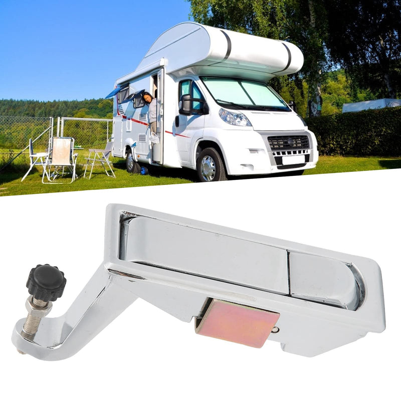 Compression Latches, Zinc Alloy Flush Lever Latch, NonLocking Toolbox Cabinet Suitcase Lock, Adjustable Lever with Locking Trigger Lock for Marine Boat Ship Trailer(Silver)