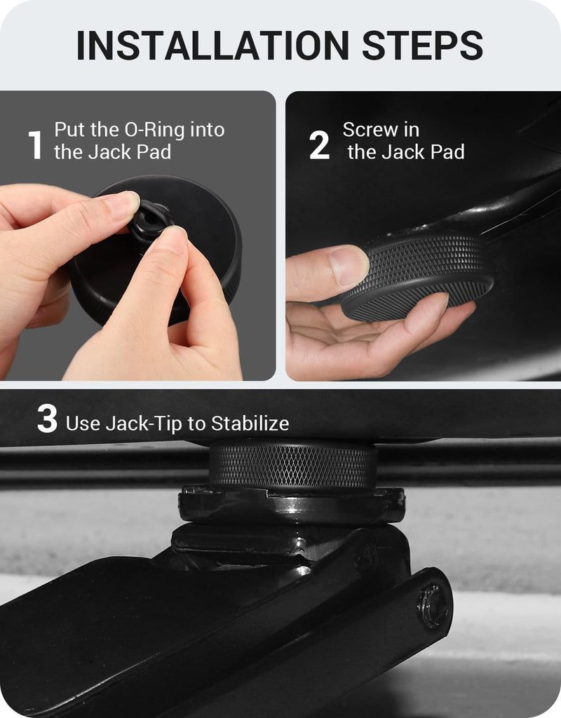 BASENOR Upgraded Tesla Car Floor Jacks, Jack Pucks with Storage Case, TPE Lifting Jack Pad [10x Hardness] to Protect Chassis, Vehicles Accessories for 2013-2025 Model 3/Y/S/X, Austin & Fremont Build