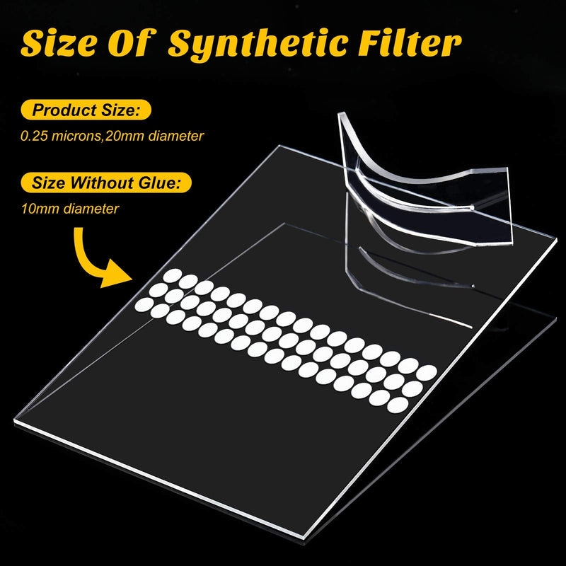 Synthetic Filter Paper Stickers 20 mm Filter Patch Sticker 0.25 µm Filter Paper for Mushroom Cultivation Wide Mouth Jar Lids (96 Pieces) 96