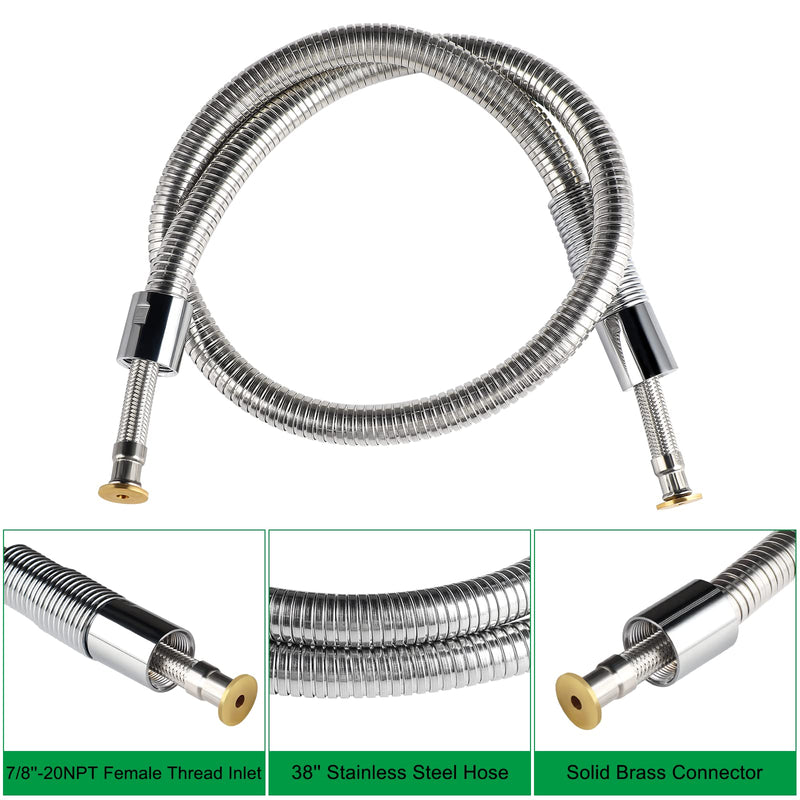 38'' Commercial Pre-rinse Hose Flexible Stainless Steel Hose 38''