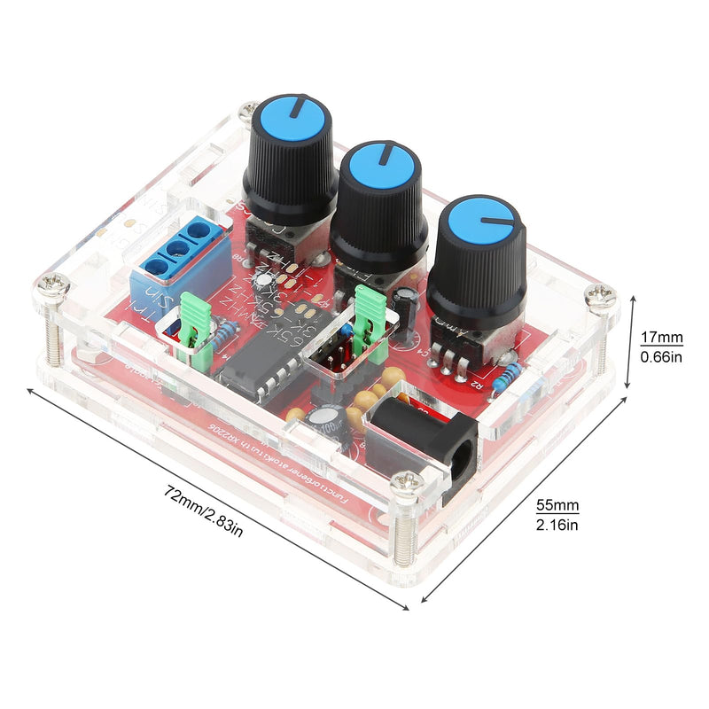 Precise Function Signal Generator XR2206 1Hz-1MHz Adjustable Sine Triangle Square Output Frequency Module