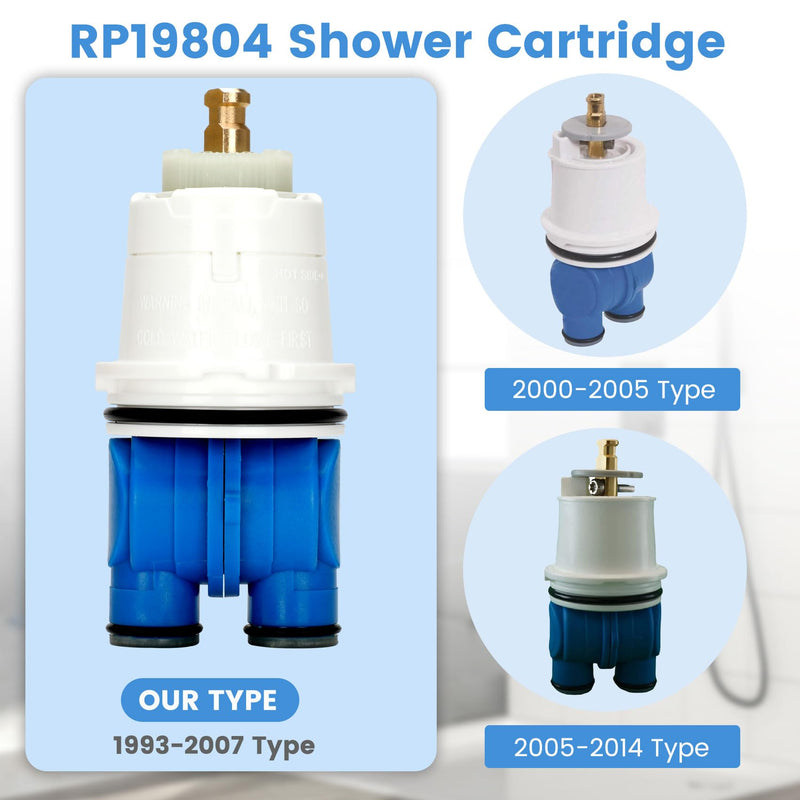 RP19804 Shower Cartridge Compatible with Delta Faucet 1300/1400 Series Tub and Shower Valves, RP19804 Cartridge Replacement Fits Select Monitor Valves 1993-2007 (2 PCS) RP19804(2Pack)