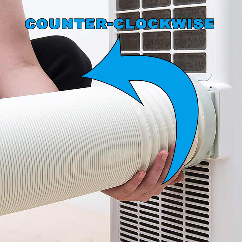 80" Length 5.9 Inch Diameter Portable Air Conditioner Hose Exhaust Vent AC Hose Counter-Clockwise Thread Tube Universal Replacement Compatible with Haier, LG, Delonghi and More 80 inch Hose