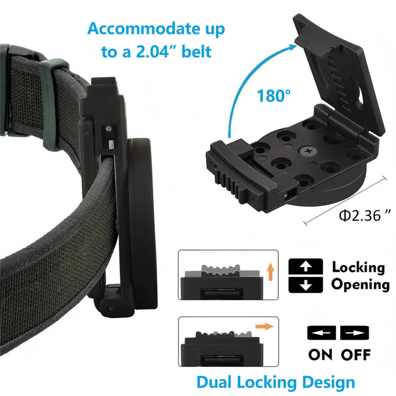 Tool Holster Belt Clip,Heavy-Duty Magnetic Tool Holder,Anti-Slip Strong Magnetic Clips Tool Belt Accessories for Hammer Screwdrivers Adjustable Wrench Heavy Tools Hardware(2 Pack)