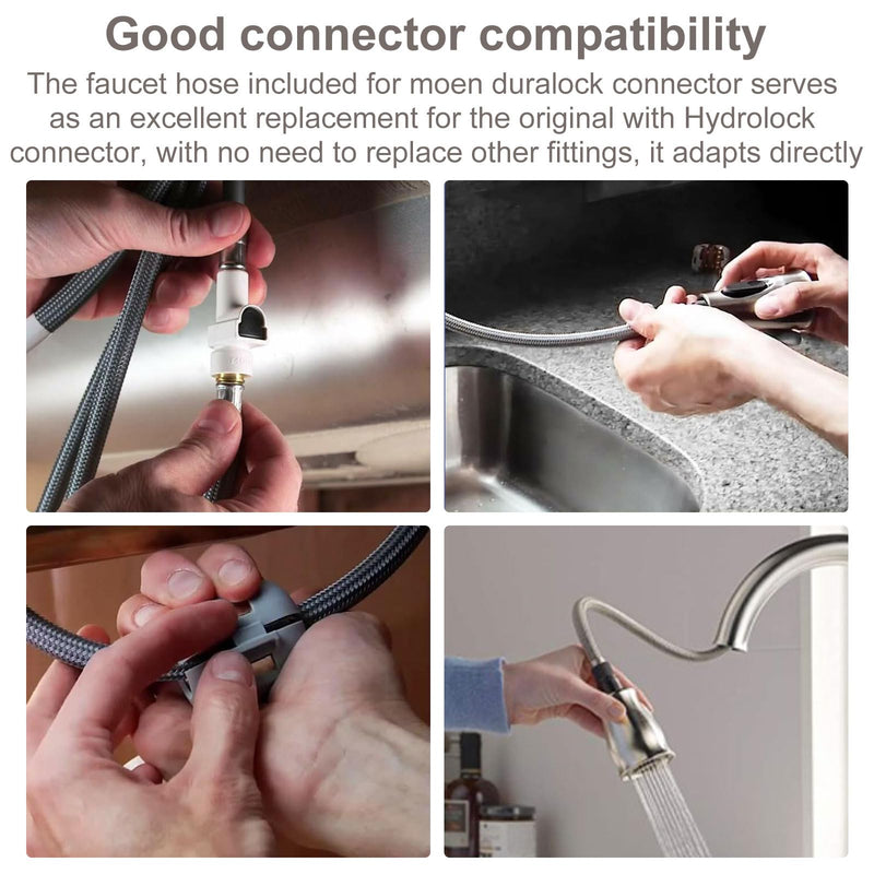 Bathroom Hose Kit Fits for Moen 114299 113016 Hose Kit, Bathroom Faucet hose kit Compatible with Duralock Connections-1 Pack