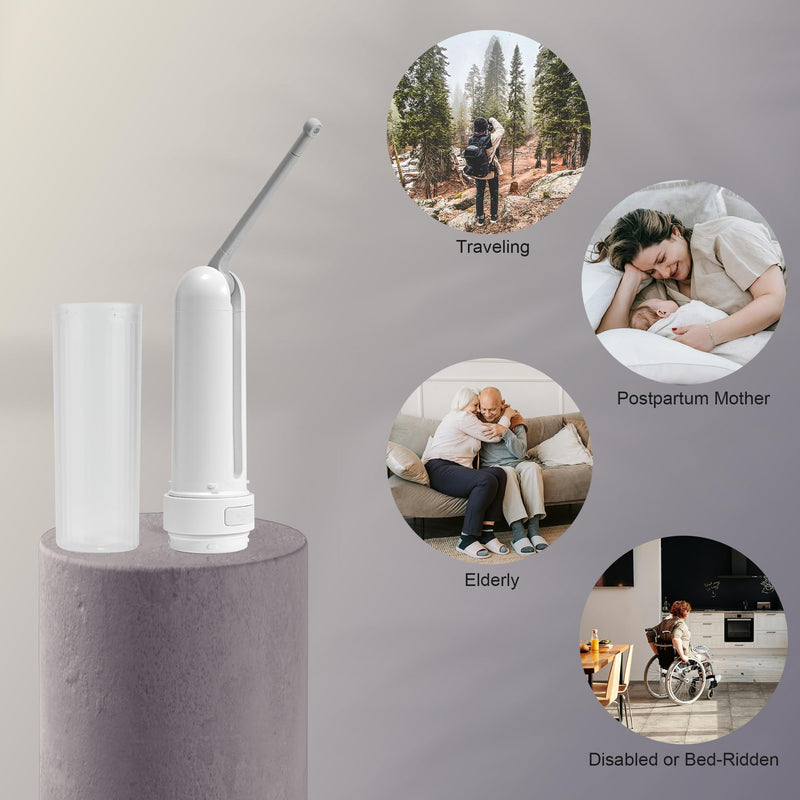 Travel Portable Bidet, USB-C Rechargeable Handheld Travel Bidet Sprayer with 3 Wash Modes for Personal Hygiene, Bed-Ridden & Postpartum Care, Camping Essential