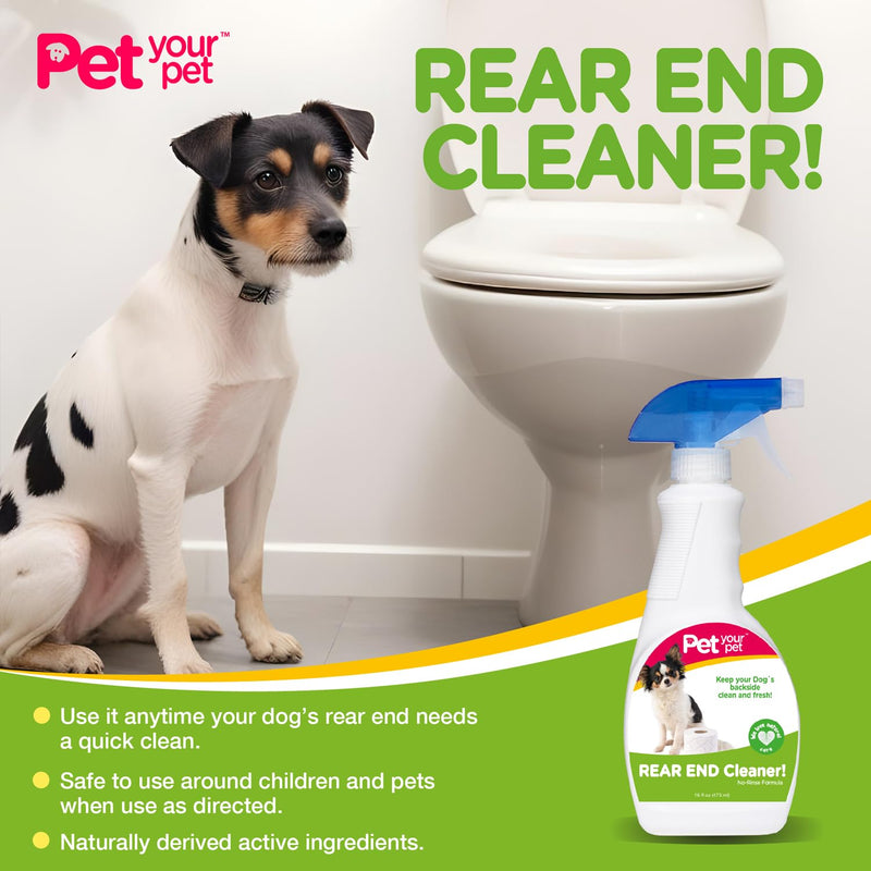 Rear End Cleaner – Safe Dog Butt Spray to Keep Your Dog’s Backside Clean & Fresh – No Rinse Dog Spray Made with Natural Ingredients - PawsPlanet Australia