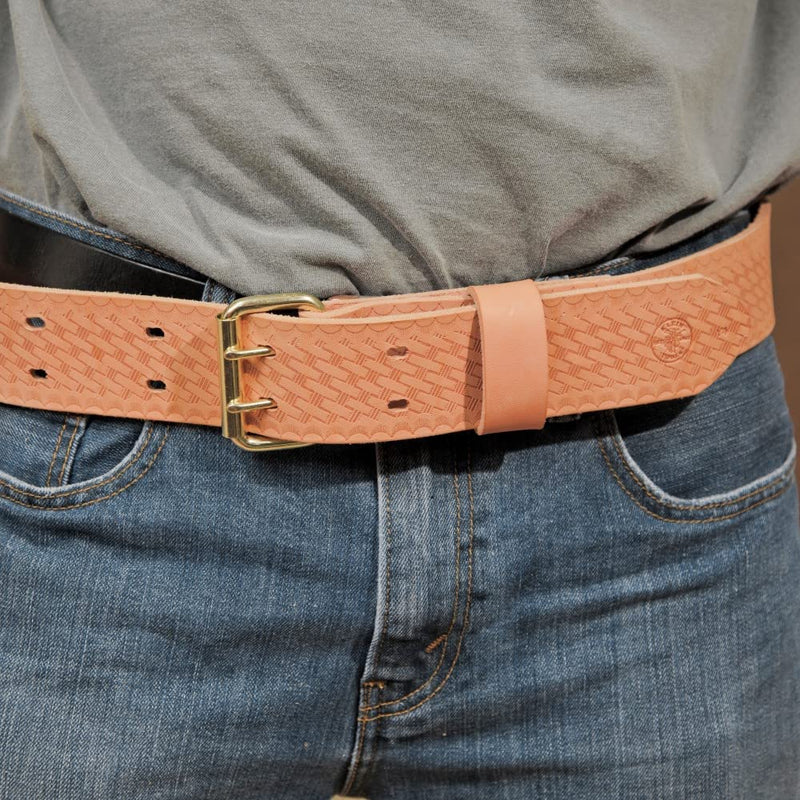 Klein Tools 5415XL Tool Belt, Heavy-Duty Leather Work Belt for Contractors, Construction, Carpenters, Electricians, Framers, Ironworkers, X-Large XL - NewNest Australia