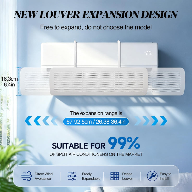Adjustable AC Air Deflector, AC Vent Deflector