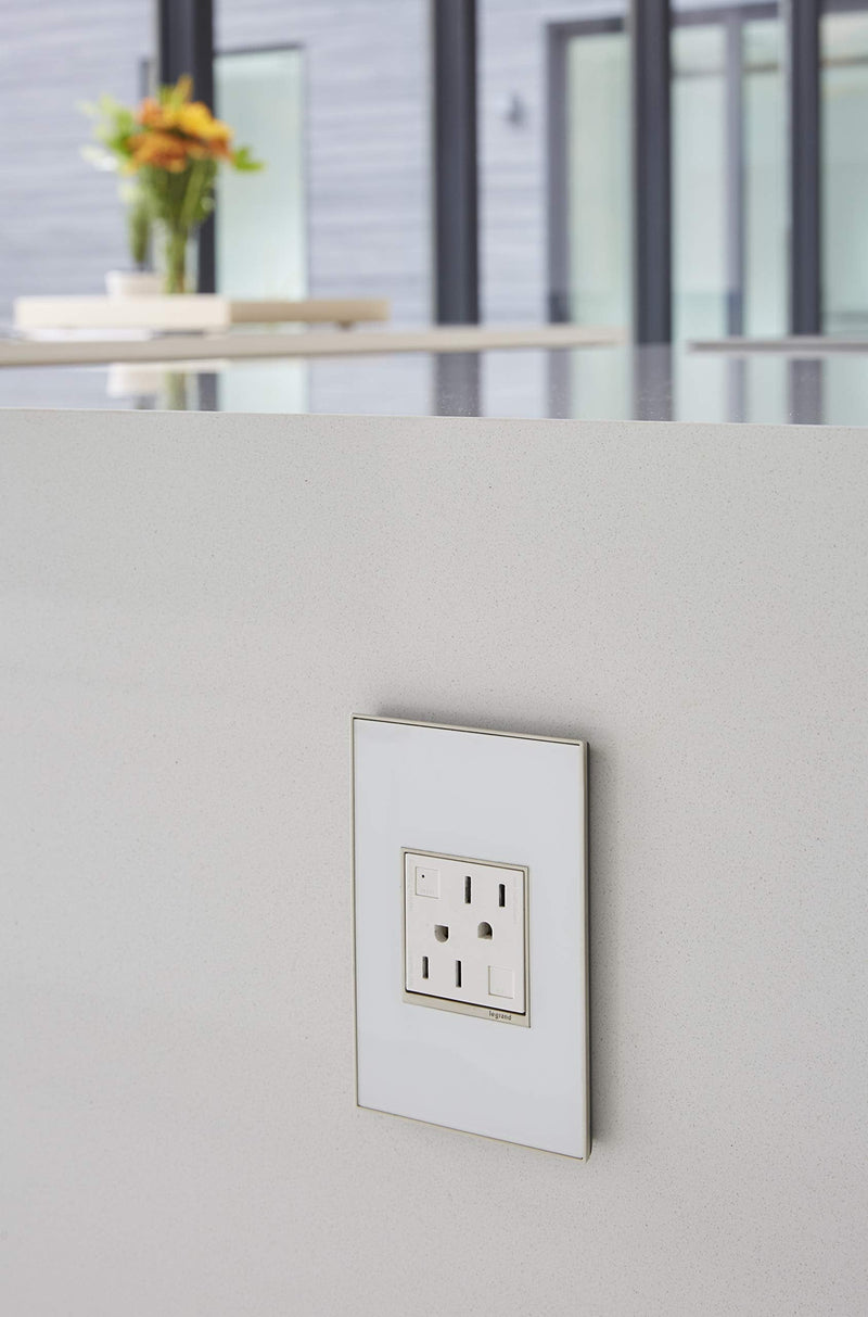 Legrand adorne 15A GFCI Tamper-Resistant Outlet (White Finish), AGFTR2152W4 Standard Outlet White