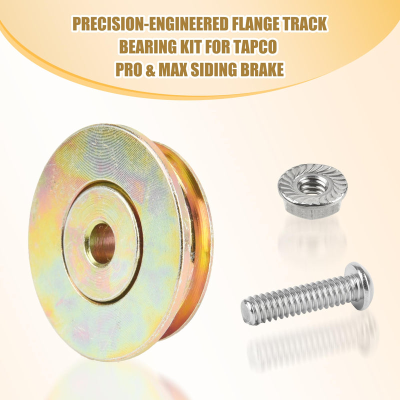 (2 Pcs) Tapco Pro Cut Off Flange Track Bearing Kit Compatible with Tapco Pro & max Siding Brake, 12334 Rollers, 12364 Screws, 10094 Lock Nuts, Tapco Brake Parts 2